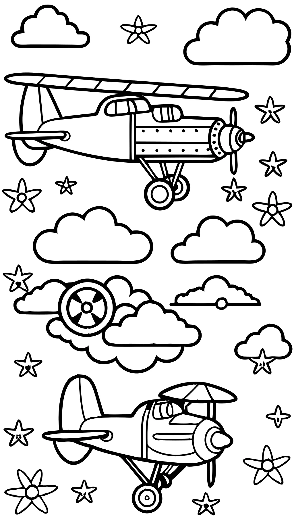 coloriage imprimable avion